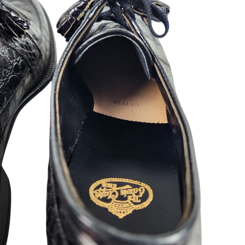 Edwin Clapp Vintage 40's Genuine Alligator Split Toe Bluchers Mens Size 10 AAA - Picture 9 of 14